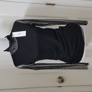 Mey, Size Unknown Black Sheer Turtleneck, Long Sleeve with Sleeveless Lining NEW